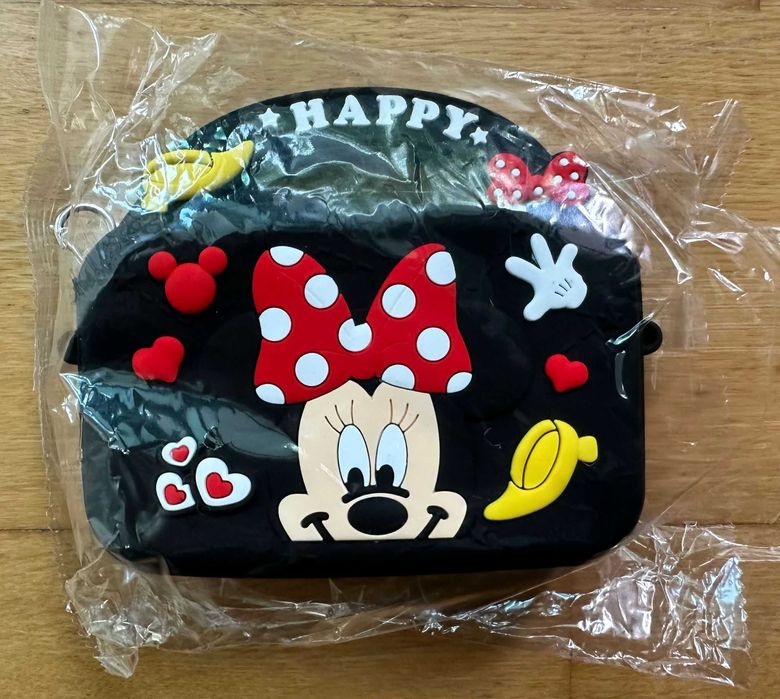 Malinha Minnie - em silicone - cor Preto - Nova!
