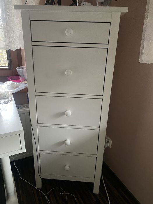 Komoda Hemnes  Ikea biała słupek