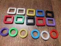 16szt.silikonowa nakładka na klucze,nakładki kolorowe,okrągłe, kwadrat