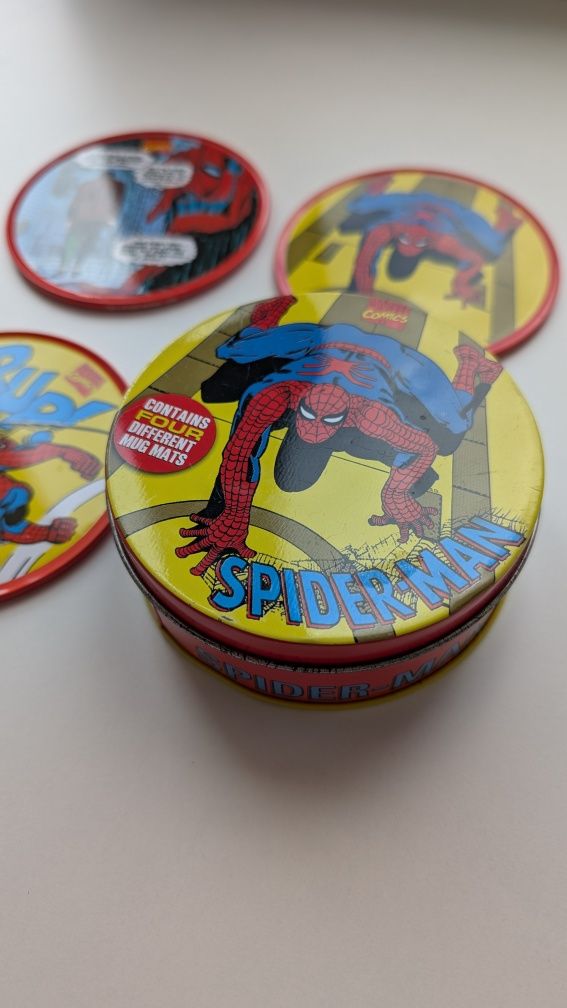 Подстаканники пробковый костер металлический spider man marvel чашка