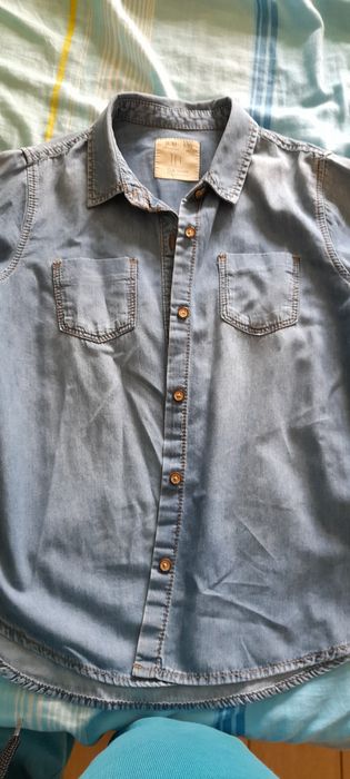 2 blusas de ganga 8-9anos