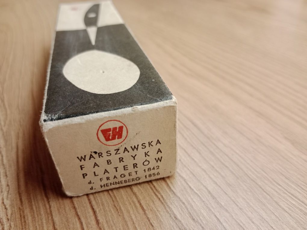 Hefra,widelczyki do ciast,plater srebro,PRL