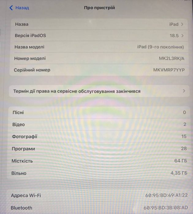 Продам Ipad 9 gen 64 Gb