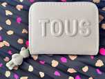 Tous nowy portfel 11.5 cm x 9.5  cm skora naturalna