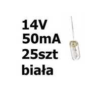 Żarówka miniaturowa biała 3x7mm 14V 50mA 25szt