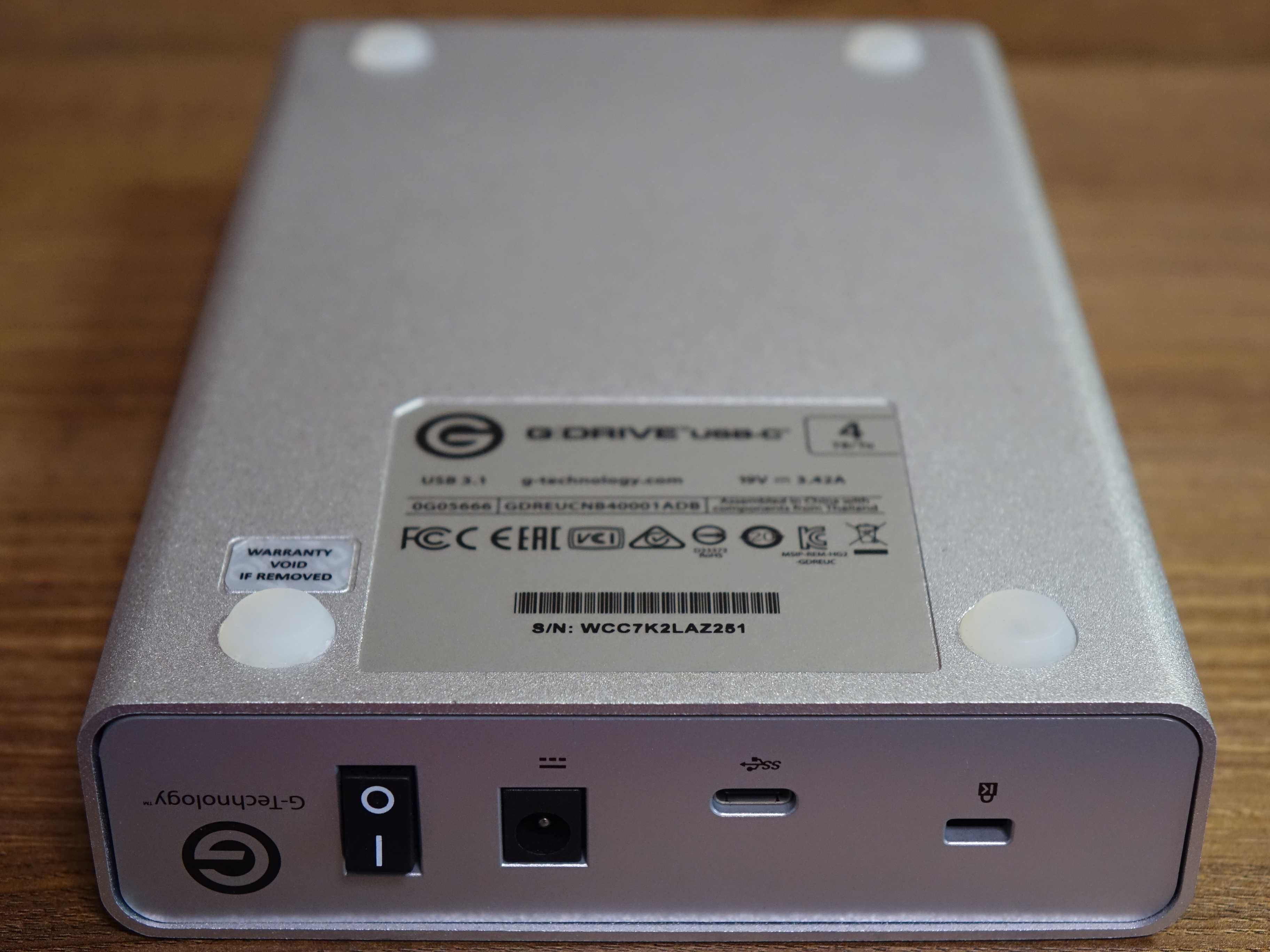 Внешний диск 4TB 3TB G-Technology G-Drive USB-C Пробег 39 часов