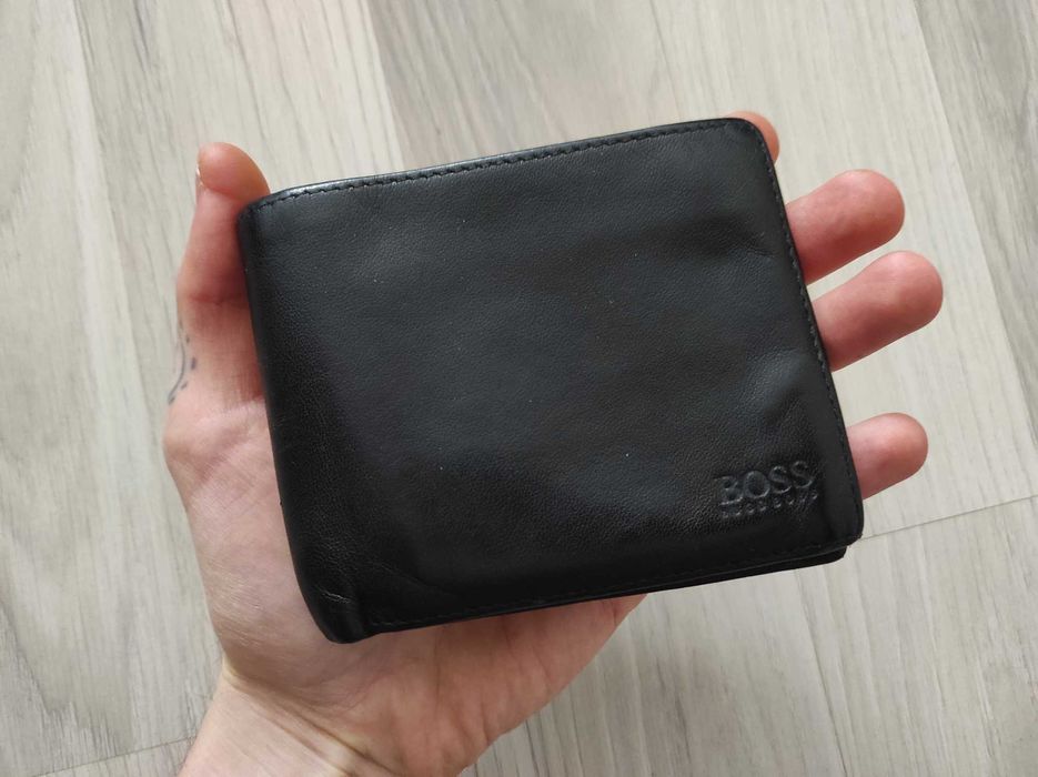 Чорний Шкіряний Гаманець Boss Hugo Boss