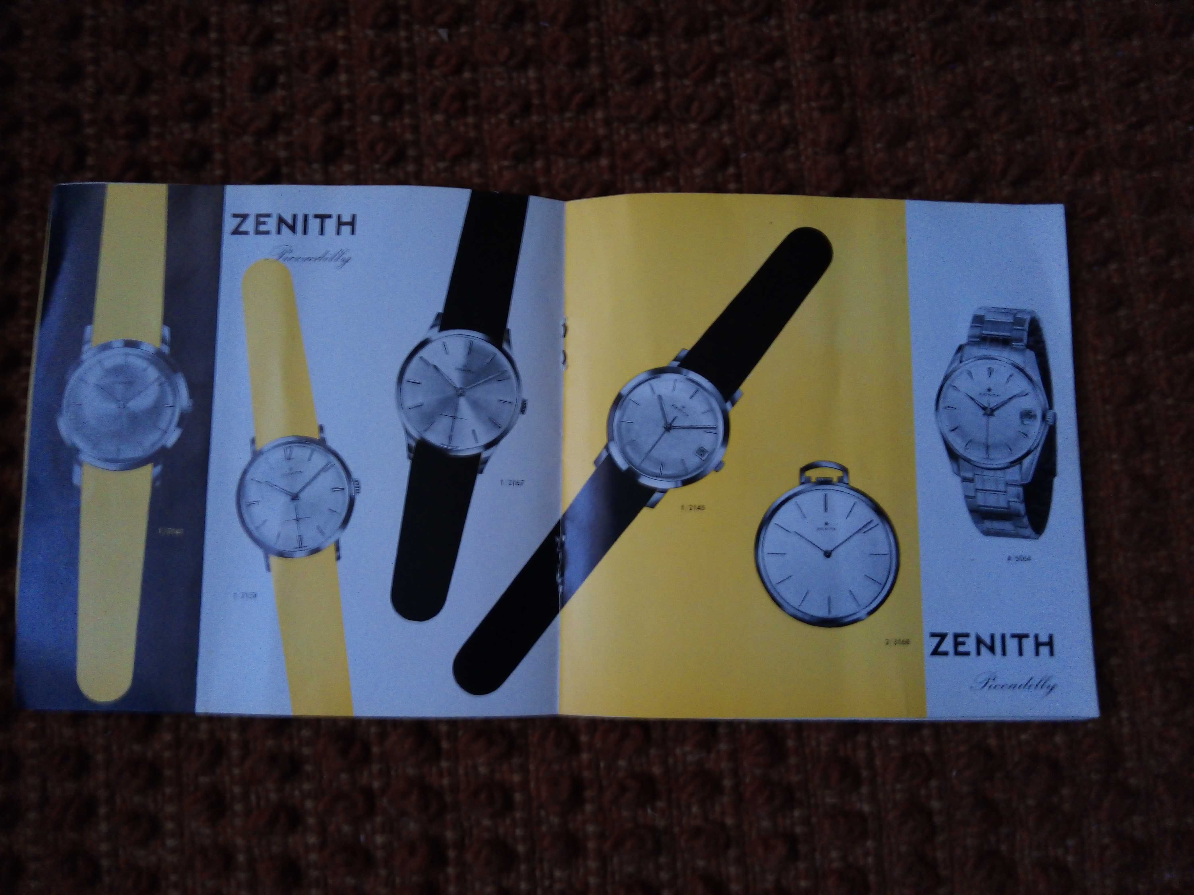 Zenith katalog zegarków z lat 50 XX wieku.