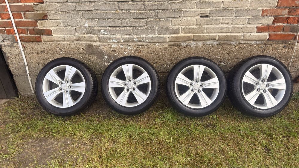 Opony zimowe Continental z felgami 215x55r17 czujniki cisnienia