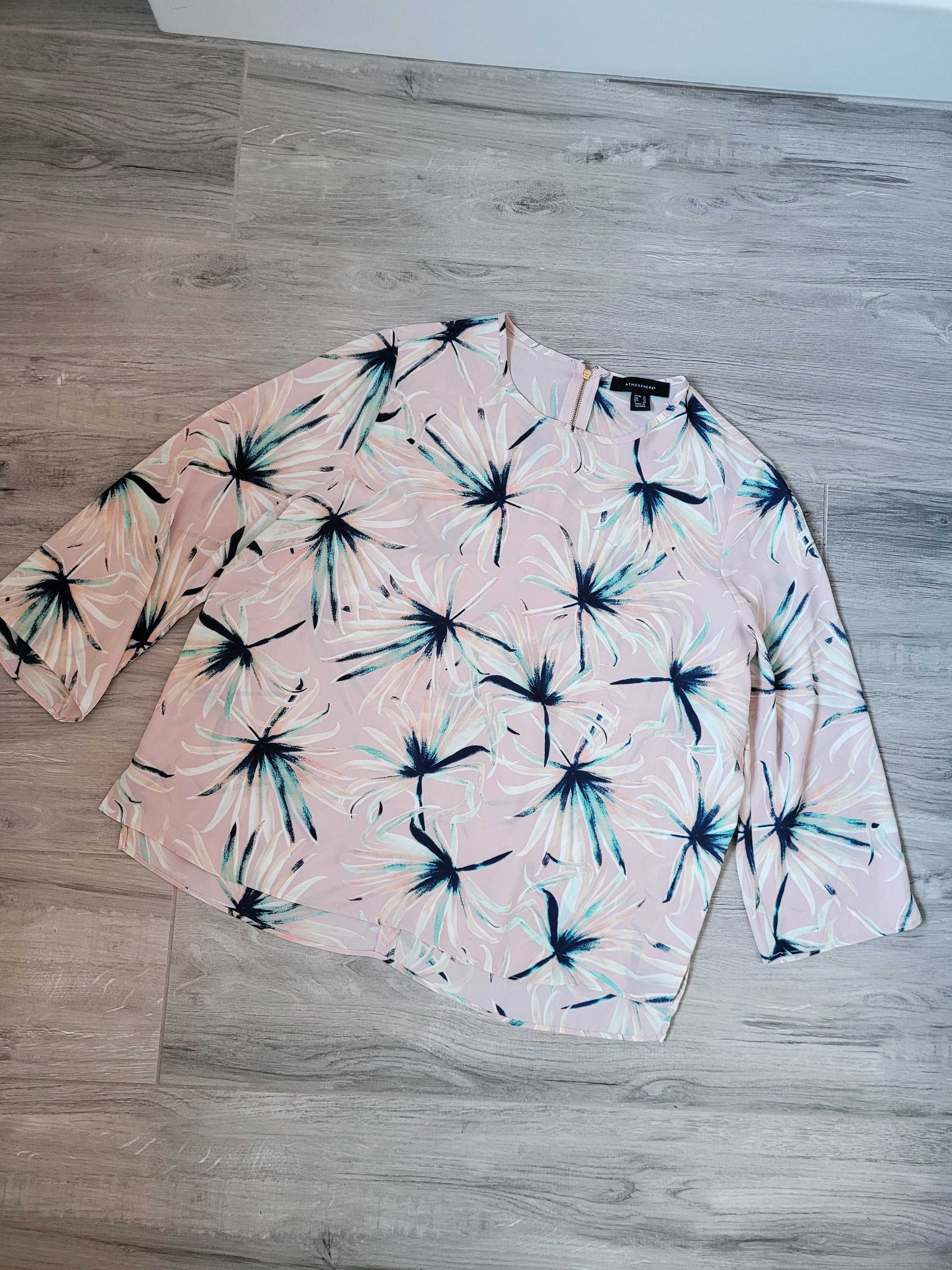 Zestaw bluzek koszul eleganckie wiskoza kwiaty boho L