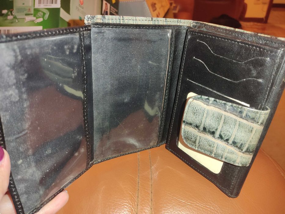 Porta moedas em pele