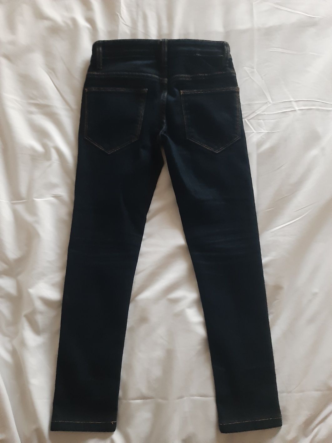 Calças ganga azul skinny 8 anos