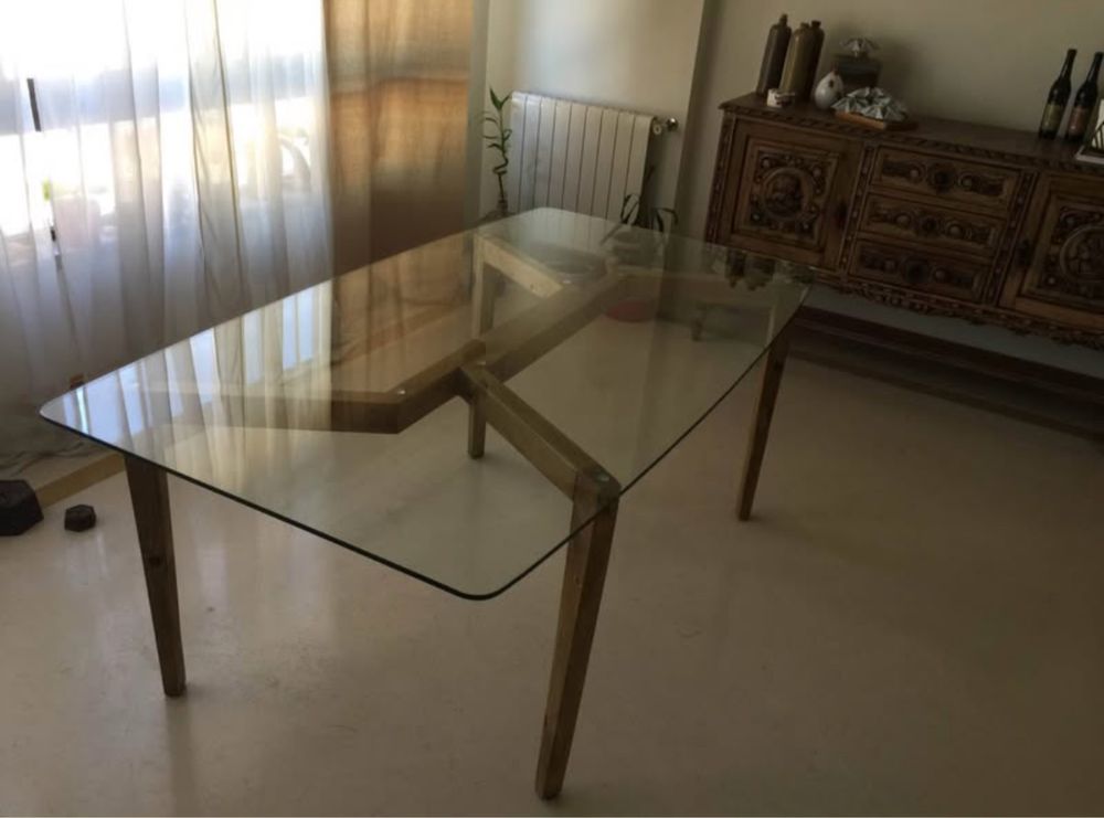 Mesa tampo vidro