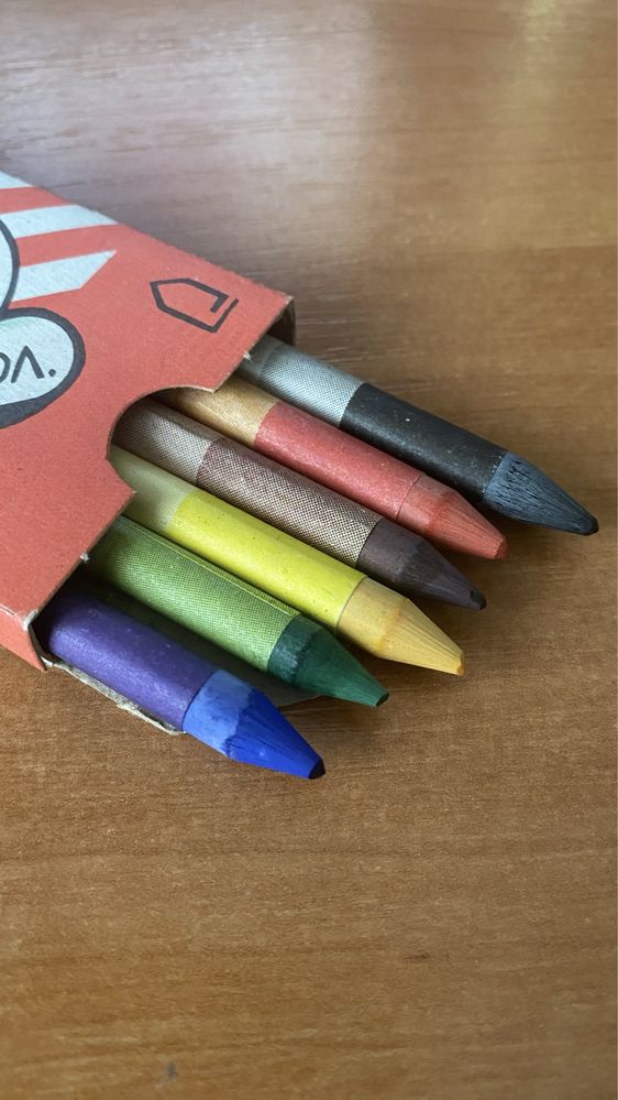 Цветные карандаши «Етюд» (СССР, 6 штук)