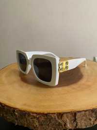 Białe okulary przeciwsłoneczne balenciaga