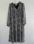Mango długa sukienka oversize skóra węża wężowy print Boho M/L
