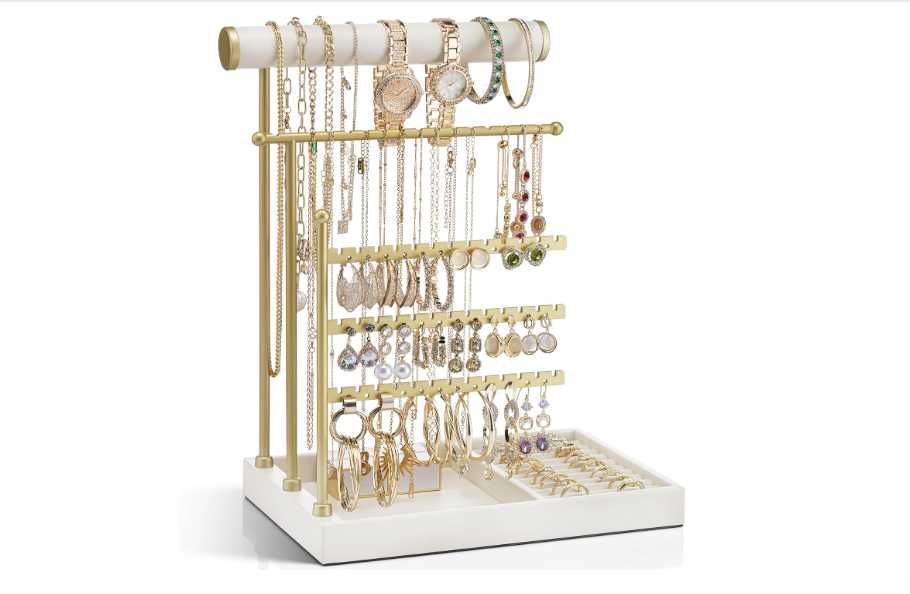 Vlando Stojak na biżuterię z uchwytem na pierścionki naszyjniki