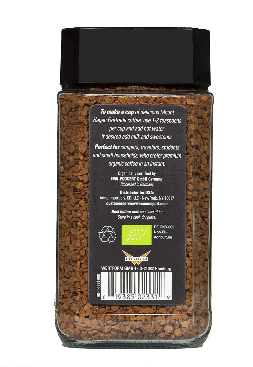 Розчинна кава Mount Hagen Organic - 100 грам