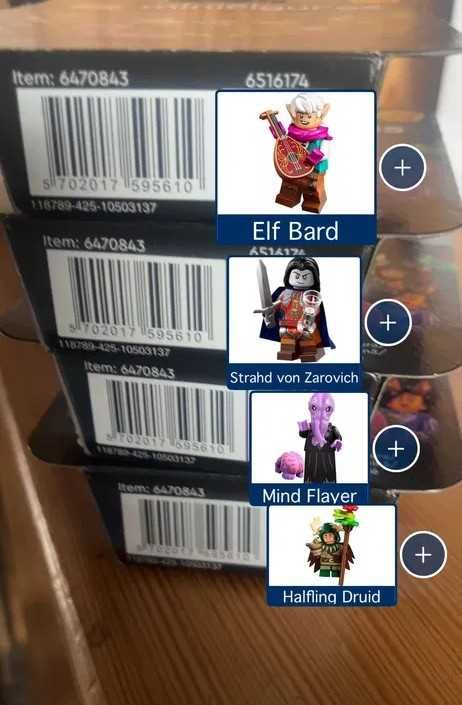 Zestaw 12 minifigurek lego d&d