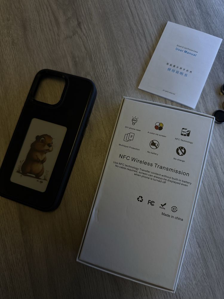 E ink Screen Iphone 16Pro Max чехол,бампер Nfc