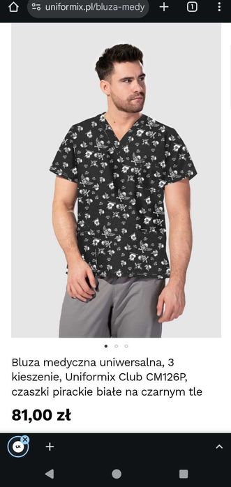 Bluza medyczna - Uniformix Club - Pirat / scrubs