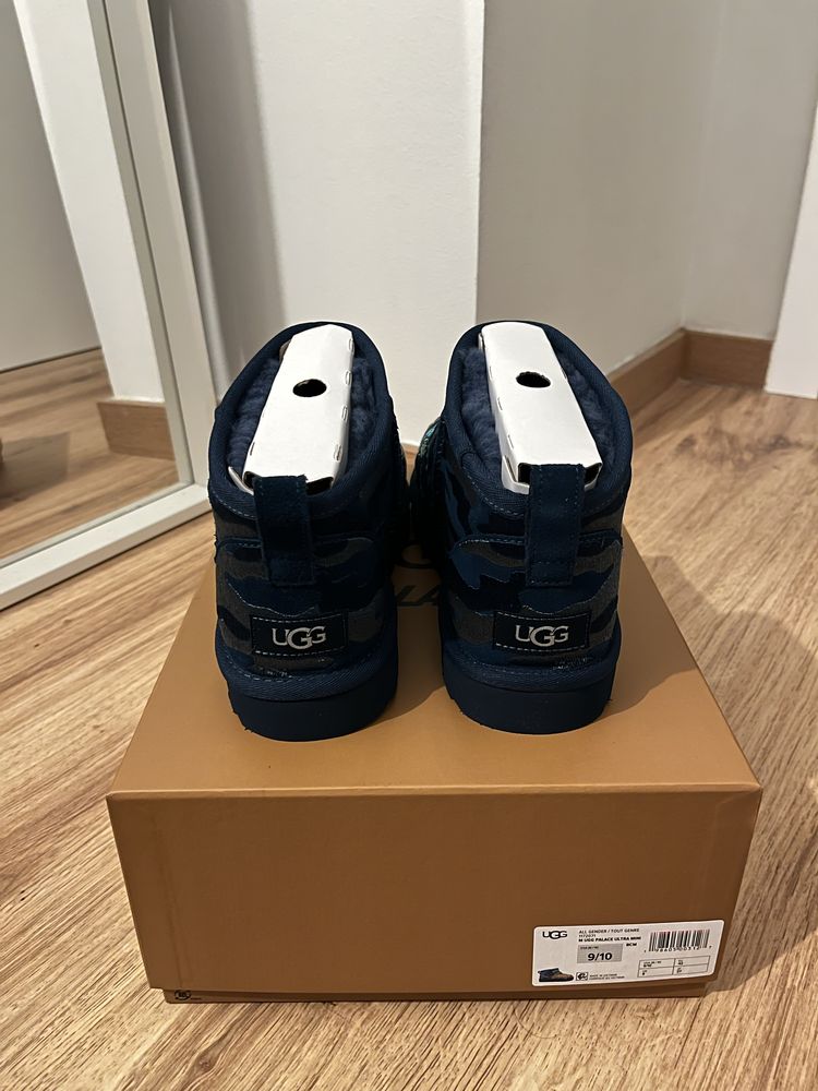 Ugg x Palace blue navy camo ultra mini boot