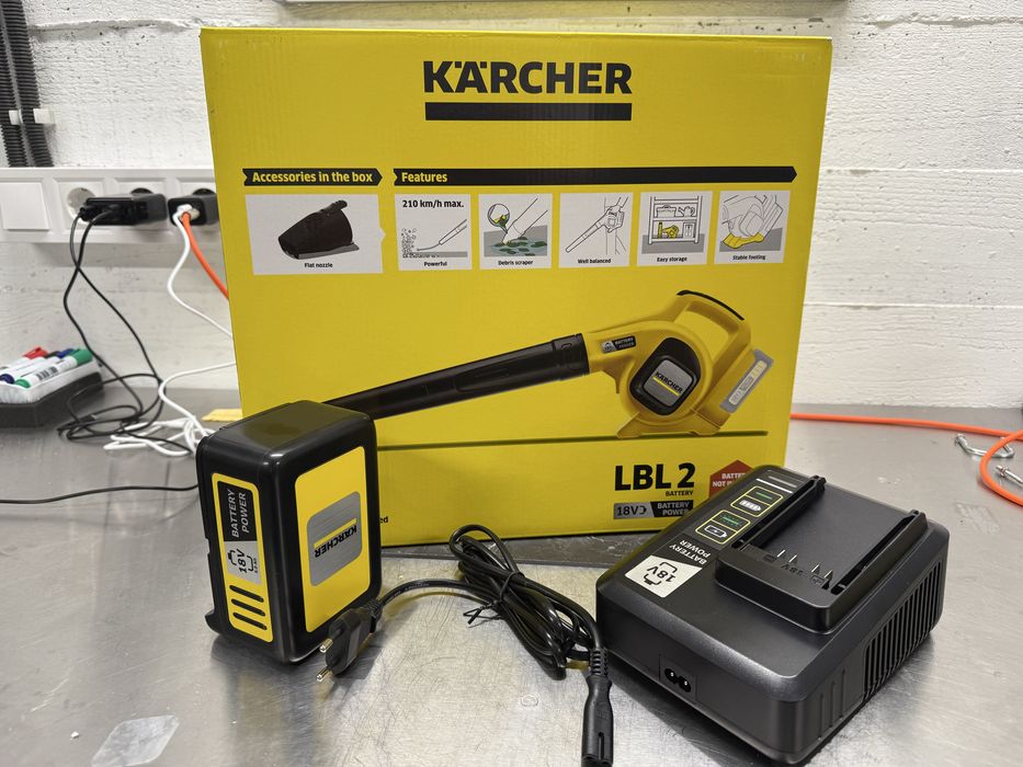 Акумуляторна повітродувка Kercher LBL 2 18V з акумулятором та зарядкою