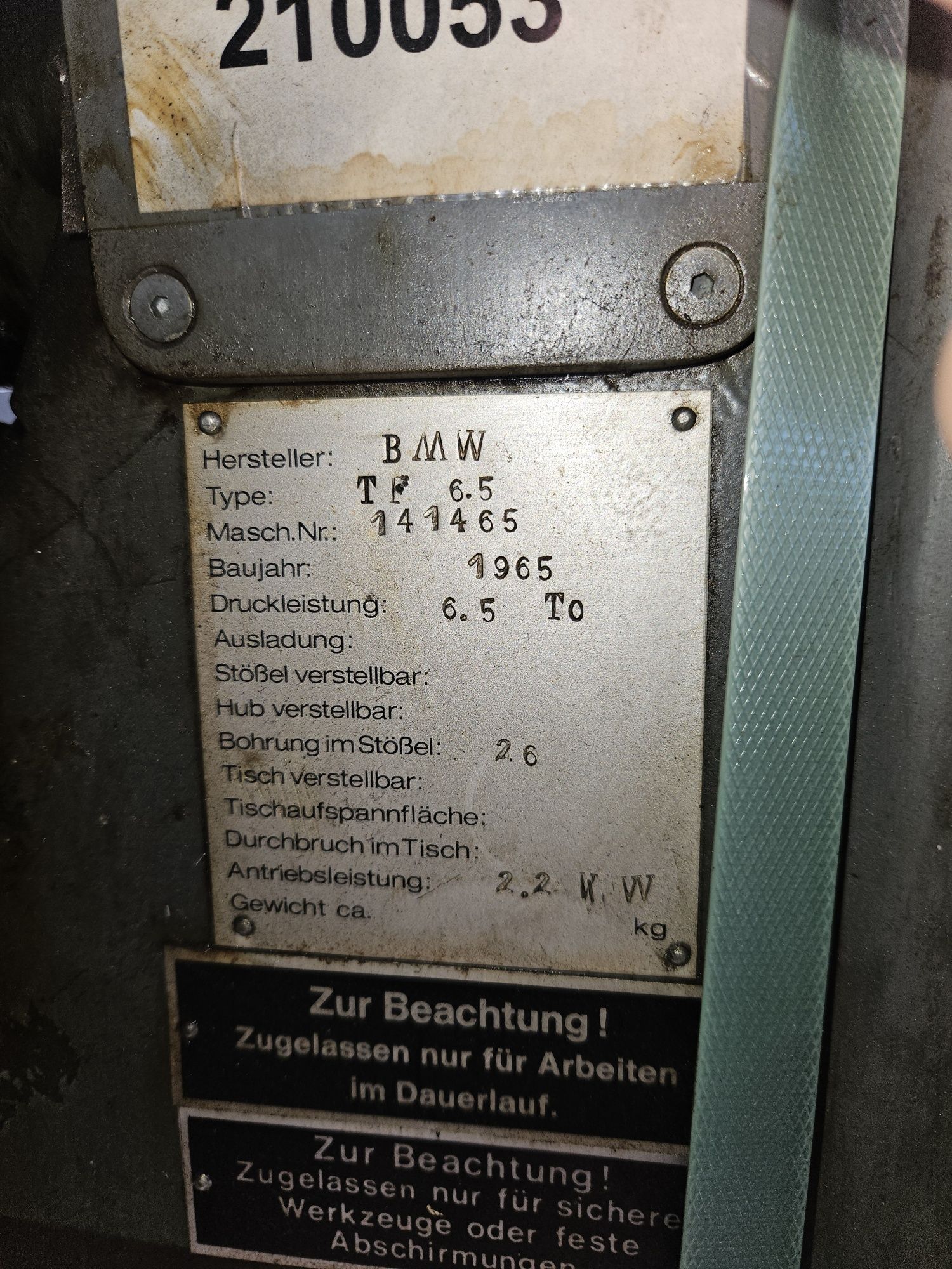 Prasa mimośrodowa 6.5 t zgrabna praska w bdb stanie