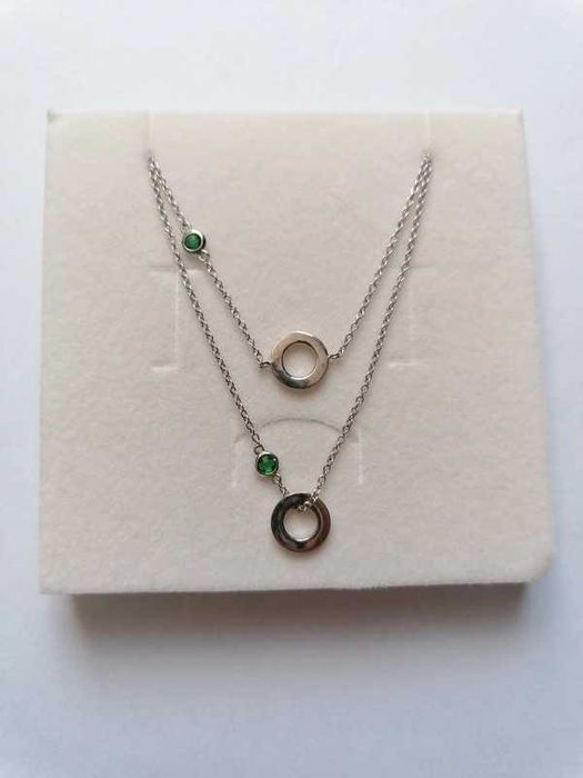 Apart Komplet bransoletka naszyjnik srebro koło spinel simple