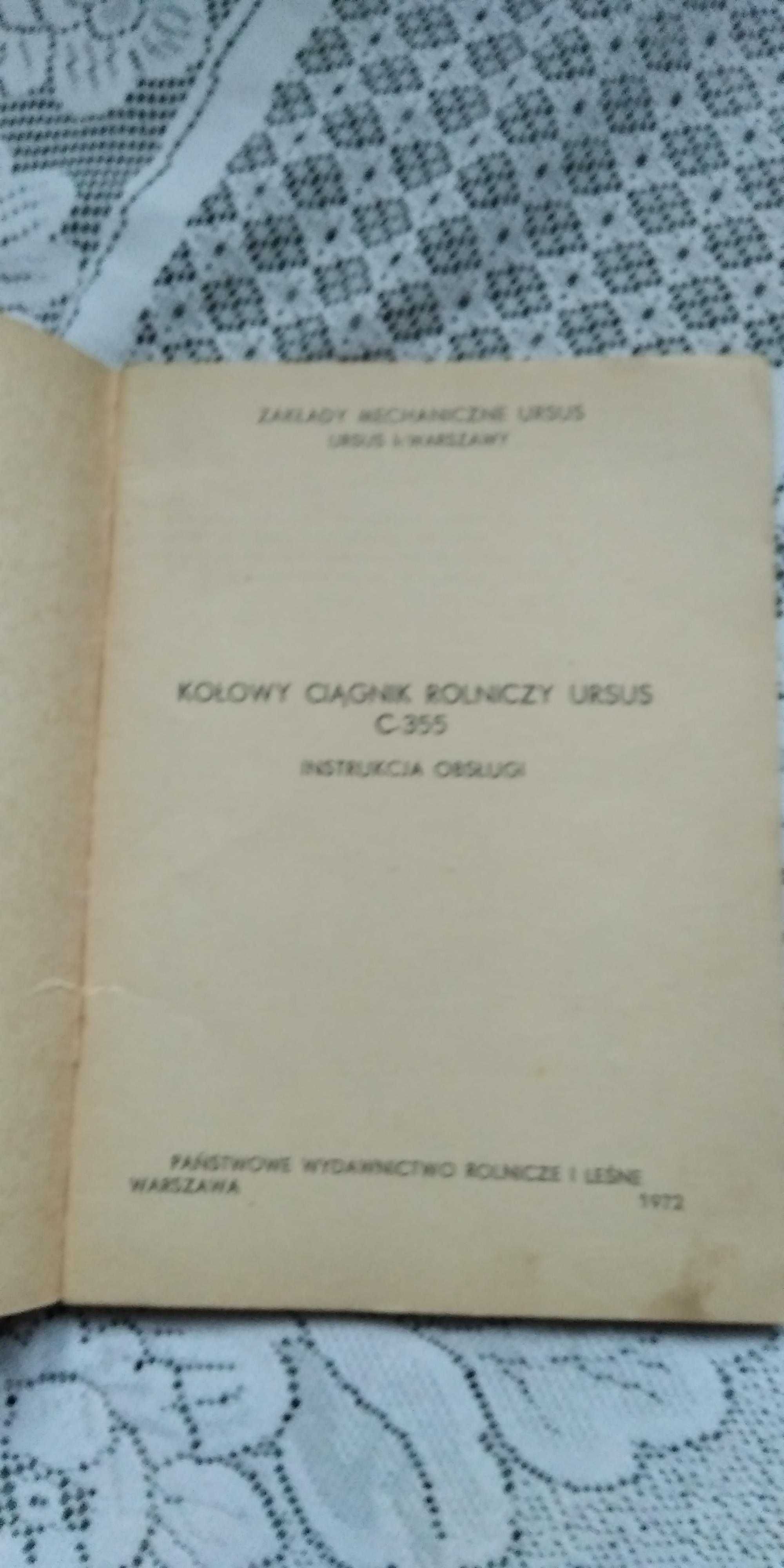 Instrukcja obsługi Ursus C 355 oryginał 1972