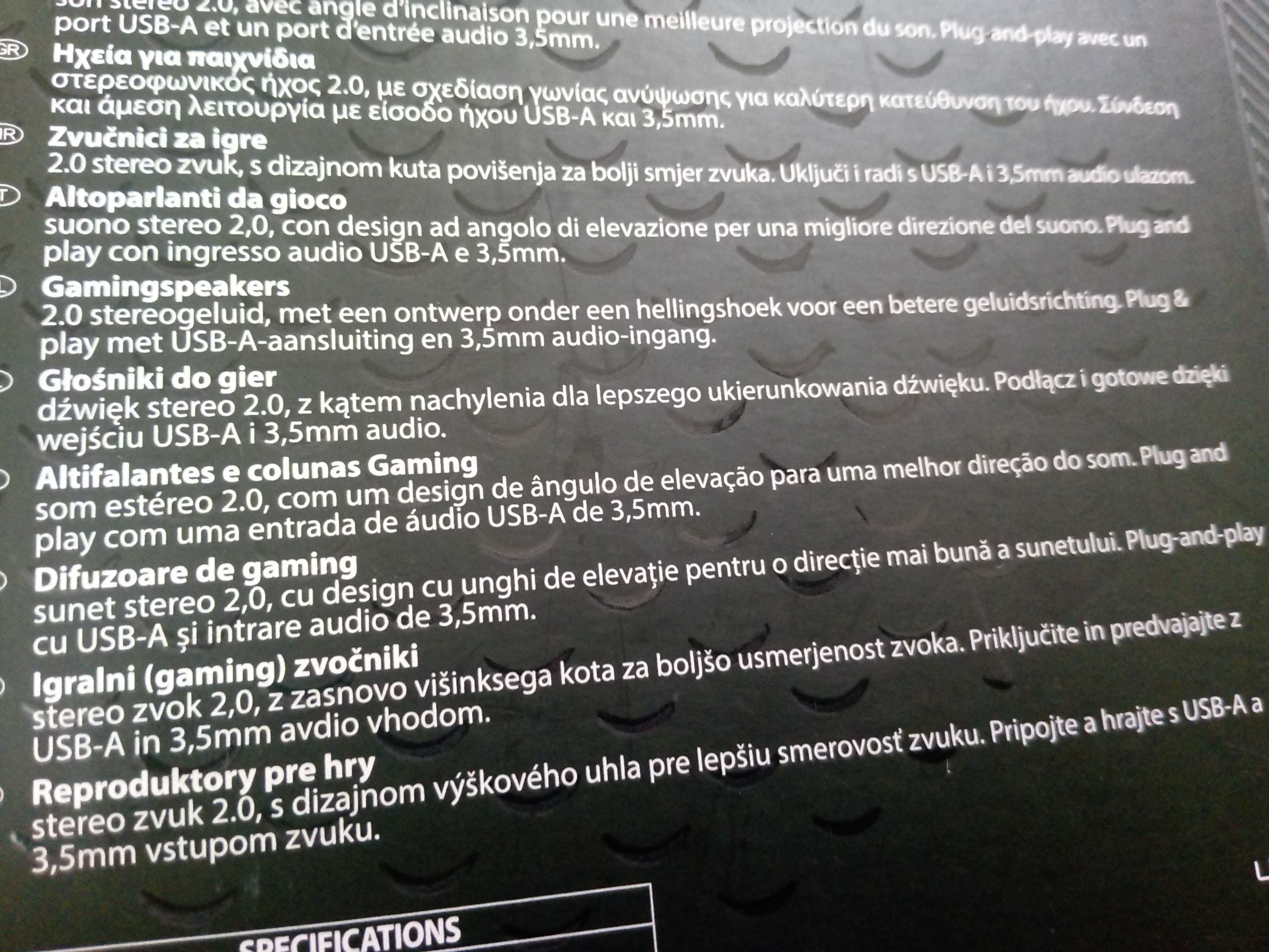 Głośniki gamingowe Battletron z LED