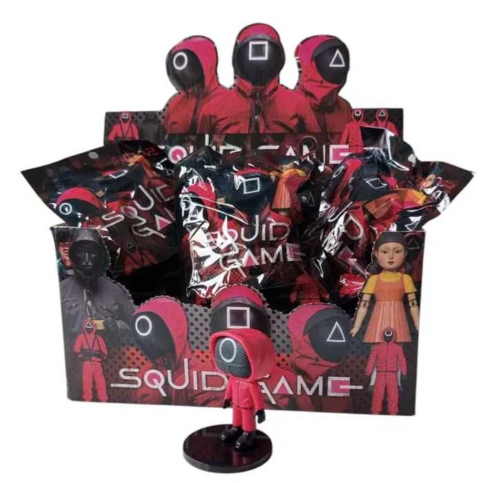 Zestaw Saszetka SQUID GAME losowa figurka BOX ZESTAW 6 SZTUK I KARTY