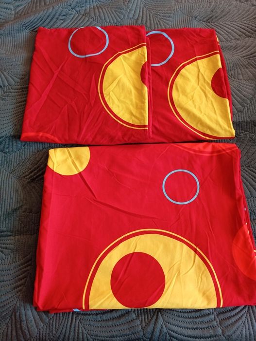 Komplet czerwonej pościeli z prasowanej flaneli