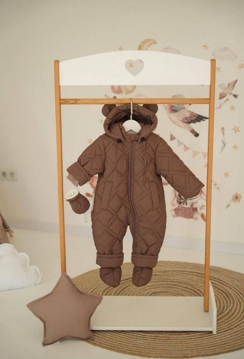 Дитячий зимовий комбінезон цільний, розмір 74см