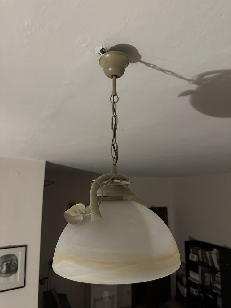 Lampa murano roza kwiat wloska sufitowa vintage tiffany retro boho