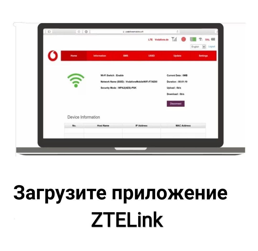 Мобильный WiFi Роутер 4G ZTE 920 (R219z)до 150Mbit + 4G SIM в Подарок!