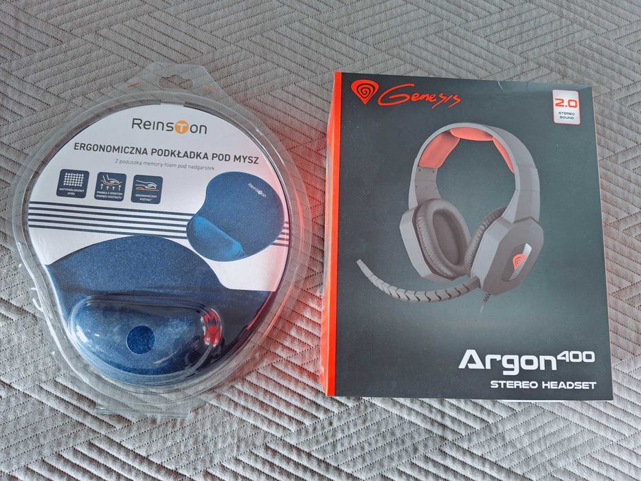 Słuchawki gamingowe z mikrofonem Genesis Argon 400 +podkładka pod mysz