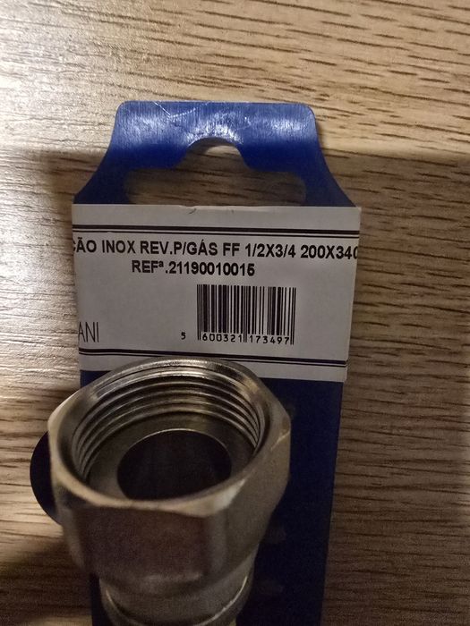 Tubo gás Inox 1/2 3/4 200 a 340mm