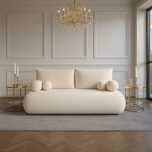 Sofa LUNA funkcja spania tkanina Baranek Boucle kolory