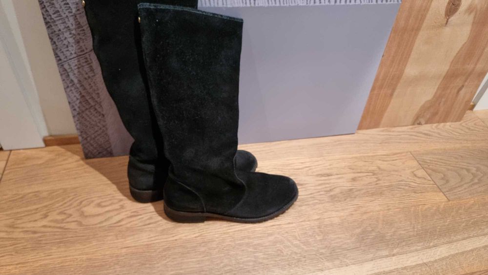 Сапоги замшевые DIESEL, размер 38, чорные