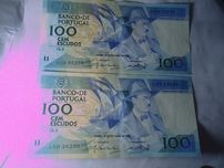 Notas Raras 100 escudos (Números série Seguidos)