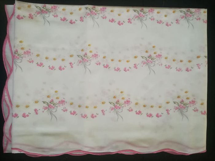 Linda TOALHA de MESA & Guardanapos, c/ Raminhos de Malmequeres~ NOVA!
