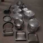 Tachos e panelas  cubas inox e fogão junex