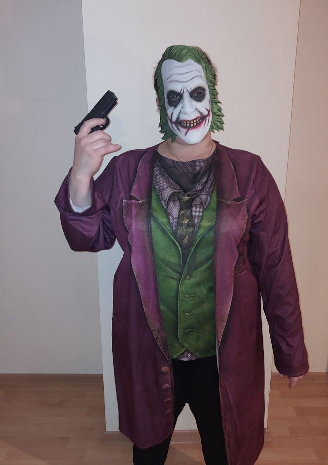 Nowy kostium Joker Batman L xl przebranie duży luzny strój karnawałowy