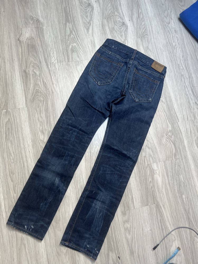 True religion spodnie jeansowe drip drill streetwear y2k denim