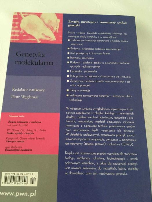 Genetyka molekularna. Piotr Węgleński. 2008.