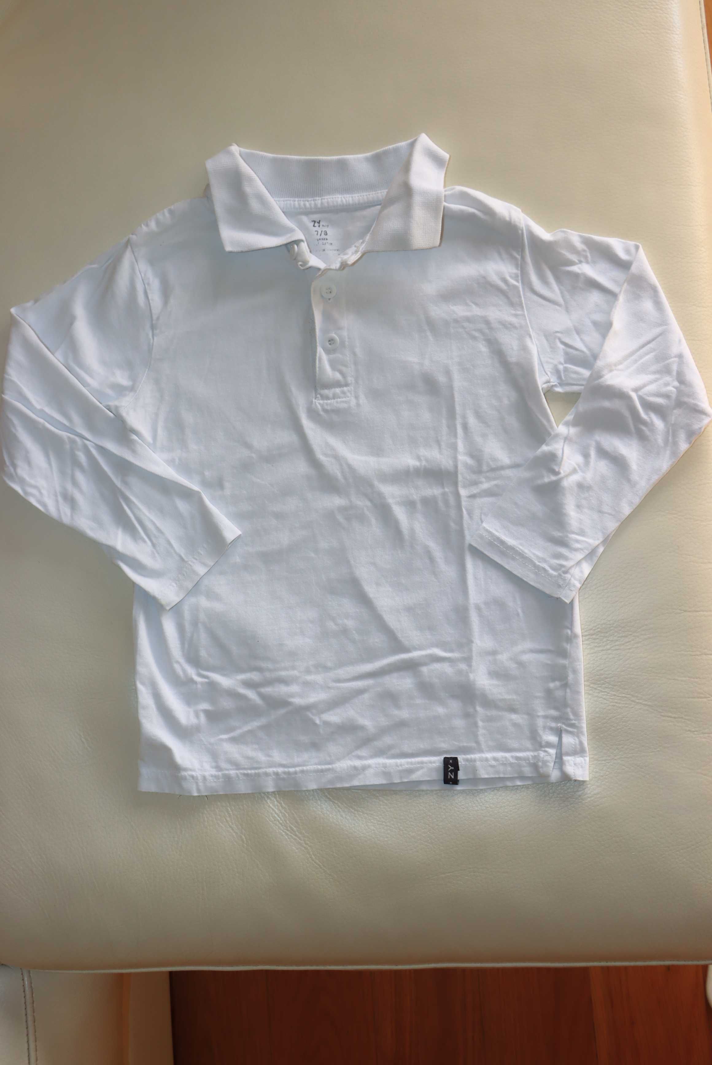 T-shirt manga comprida + Polo criança, T8 anos - Pack 2 pcs