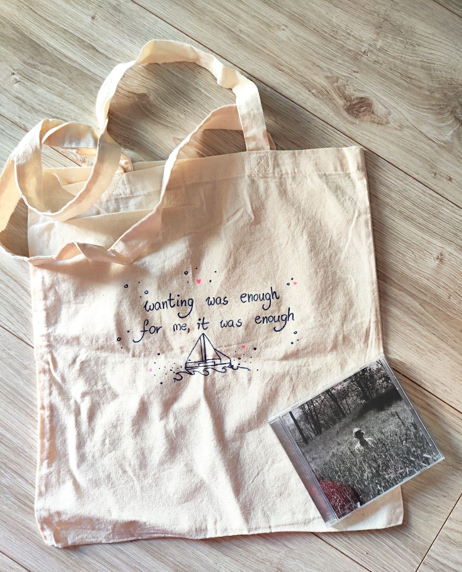 Torba bawełniana tote bag August Folklore Taylor Swift