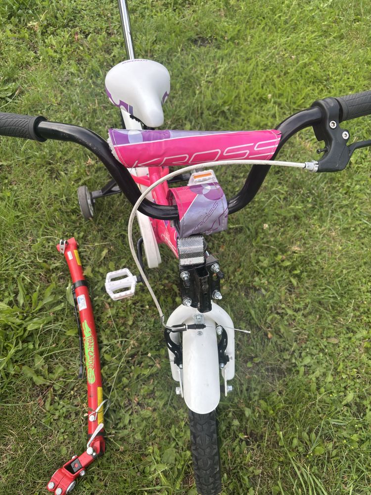 Rower Kross Lilly 16 rozowy - gratis hak holowniczy Trail Gator