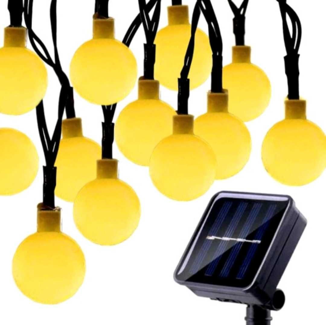 Girlanda lampki ogrodowe solarne  20 LED 5M barwa ciepła.PRZESYŁKA 5zł